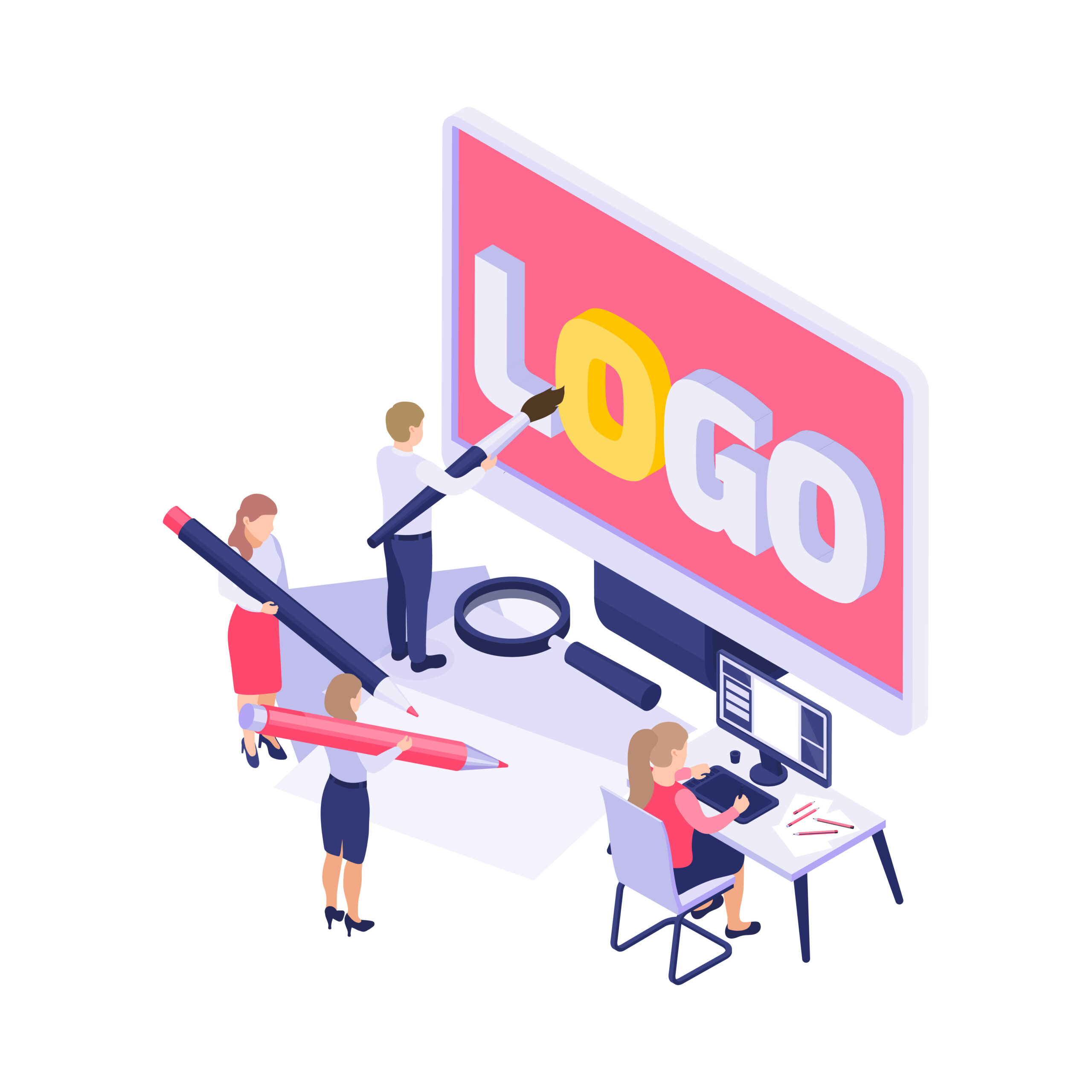 Small business owner working with the best branding agency on a logo design project